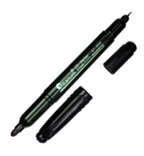 Marker do CD Titanum, 2 końcówki: 0,7 mm/4 mm - czarny (300139)