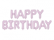 Balon foliowy Happy Birthday 340x35cm fiolet