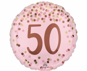 Balon foliowy Pretty pink 50th Birthday 46cm
