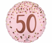 Balon foliowy Pretty pink 50th Birthday 46cm
