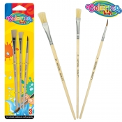 Pędzelki szkolne Colorino Kids, 3 sztuki (13741PTR)