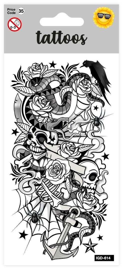 <img src='https://webimage.pl/pics/741/6/d7332823006741.jpg' style='height:440px' /> Tatuaże - Skull Sleeve Tattoo