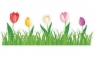 Dekoracja wiosenna - Tulipany na trawie 4el