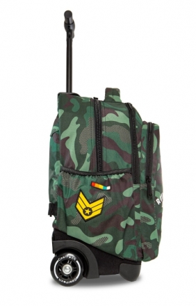 CoolPack - Junior - Plecak młodzieżowy na kółkach - Camo Green (Badges) (A28110)
