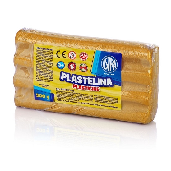 Plastelina metaliczna Astra, 500g - złota (303117014)