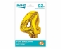 Balon foliowy Smart cyfra 4 złota 92cm