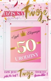 Karnet Urodziny 50 damskie + naklejka 2K - 004