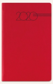 Kalendarz A6 notesowy classic 2020 czerwony mat