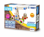 Klocki konstrukcyjne drewniane Dźwig