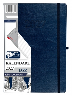 Kalendarz A4 tygodniowy Jazz - granatowy