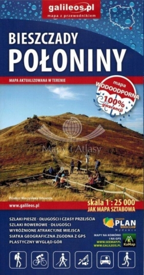 Bieszczady połoniny 1:25 000