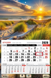 Kalendarz 2026 jednodzielny - Plaża