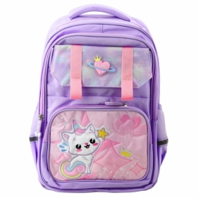 Plecak szkolny Kotek fiolet 20L