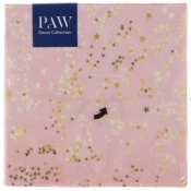 Serwetki Paw Lunch STARS CONFETTI - różowa 330 mm x 330 mm (SDL019400)