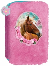 Piórnik pluszowy dwukomorowy F Konie 19 (DRF-075744)