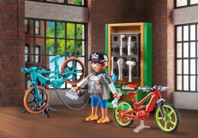 Playmobil Zestaw upominkowy: Serwis rowerów elektrycznych (70674)