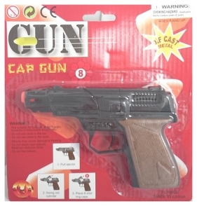Metalowy pistolet na spłonki