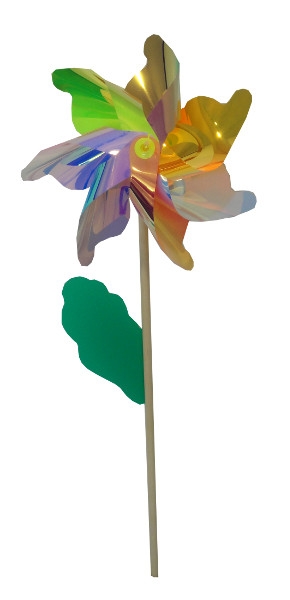 Wiatraczek z drewnianą rączką 75 cm
