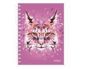 Brulion na spirali A5/100K kratka 2 szt., Wild Animals - Lynx