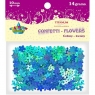 Cekiny kwiaty 10 mm 14g - tęczowy niebieski (242738)