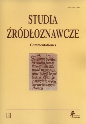Studia źródłoznawcze Tom 52 - <br />