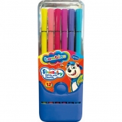 Bambino, Flamastry w pudełku plastikowym - 12 kolorów