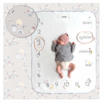 Foto-kocyk Baby Grey