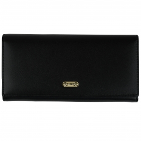 Czarny damski portfel