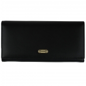 Czarny damski portfel