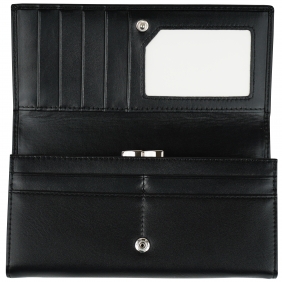 Czarny damski portfel