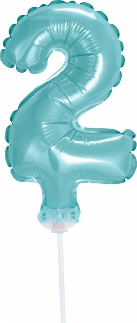 Balon foliowy Godan błękitny 13 cm cyfra 2 (BC-5BLO2)