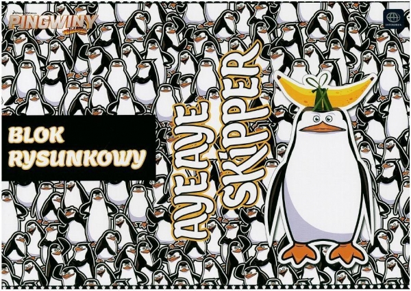 Blok rysunkowy A4/20K Pingwiny Movie (10szt)