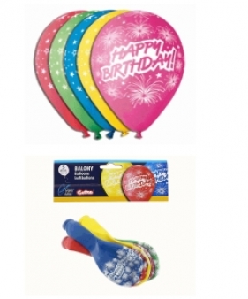 Balony z nadrukiem HAPPY BIRTHDAY FAJERWERKI (GS110/P041)