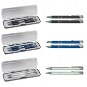 Zestaw piśmienniczy Titanum długopis i ołówek automatyczny w etui plastikowym