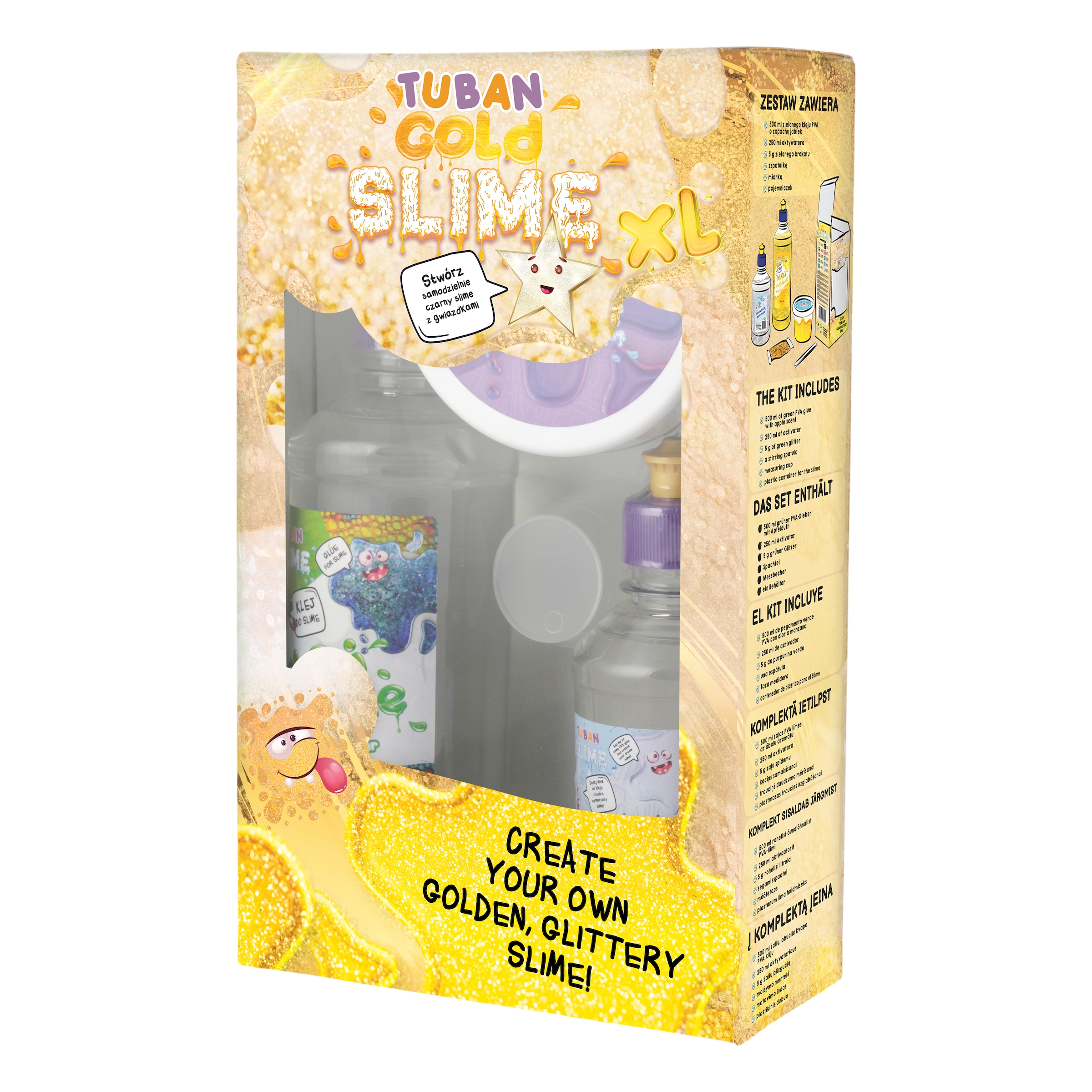 Tuban Slime, Zestaw Super Slime XL - Gold Shine (TU3174)