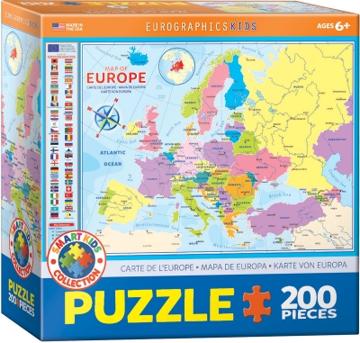 <img src='https://webimage.pl/pics/749/3/d628136653749.jpg' style='height:440px' /> Puzzle 200 Smartkids Map of Europa 6200-5374