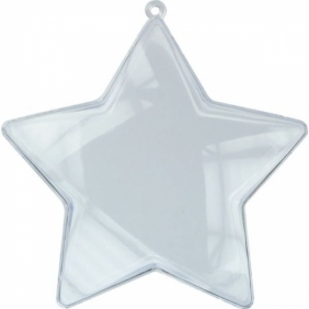 Gwiazda plastikowa przeźroczysta 105mm - 6 szt. (363605)