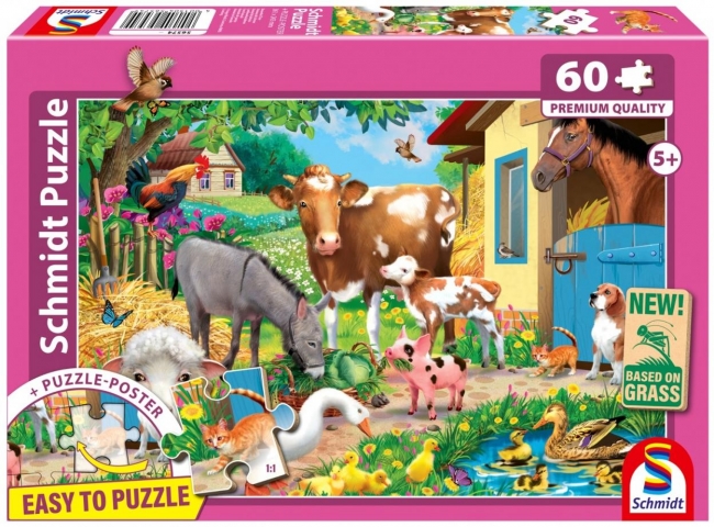 Puzzle PQ 60 Zwierzęta na farmie