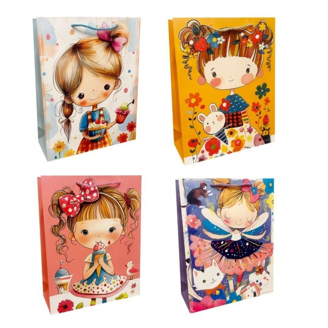 <img src='https://webimage.pl/pics/749/6/d5905868106749.jpg' style='height:440px' /> Torebka prezentowa dziecięca L Dziewczynka mix