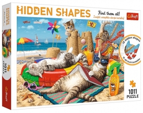 Trefl, Puzzle 1011: Hidden Shapes - Kocie wakacje (10674)