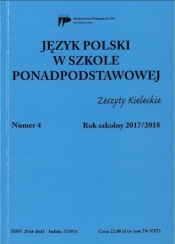 Język polski w szkole ponadpodst. nr 4 2017/2018 - Opracowanie zbiorowe