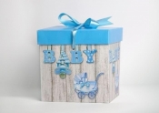 Pudełko prezentowe baby niebieskie M