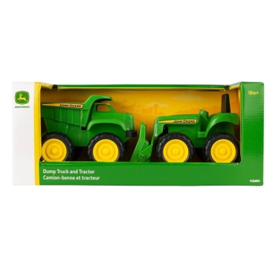<img src='https://webimage.pl/pics/749/8/d036881358749.jpg' style='height:440px' /> Zestaw John Deere wywrotka i traktor 35874