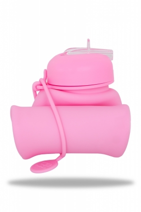 Coolpack, Bidon Silikonowy Pump 600 ml Pastel - Powder Pink (Z14647)