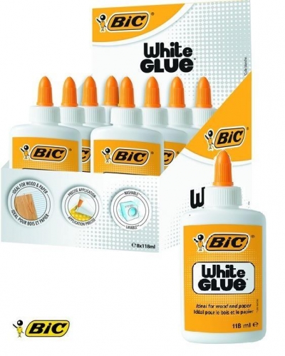 Klej WHITE GLUE 118ML (8szt) BIC