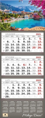 Kalendarz 2022 trójdzielny Premium Grecja