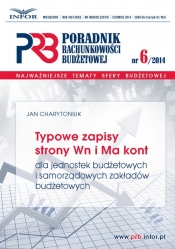 Typowe zapisy stron wn i ma kont dla jednostek budżetowych i samorządowych zakładów budżetowych