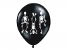 Balony kościotrupy 30 cm. Pastel black 6 szt. (SB14P-127-010/6)