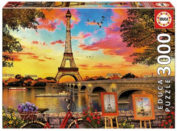 Puzzle 3000 elementów Zachód słońca w Paryżu (17675)