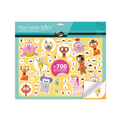 <img src='https://webimage.pl/pics/751/1/d3609510911751.jpg' style='height:440px' /> Zestaw naklejek Maxi Book Stick Przebrane zwierzęta